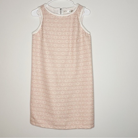 Max Studio Pale Pink & White Casual Summer Patterned Mini Dress Size 2 - Picture 1 of 9